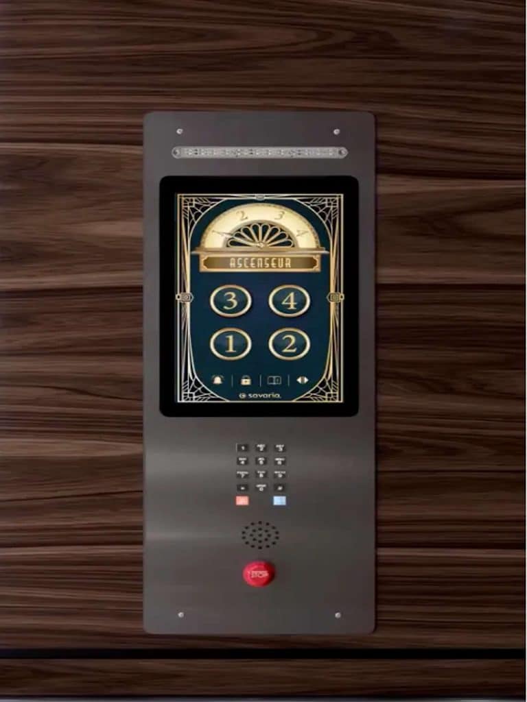 Savaria Elevator with a Touchscreen Control Panel